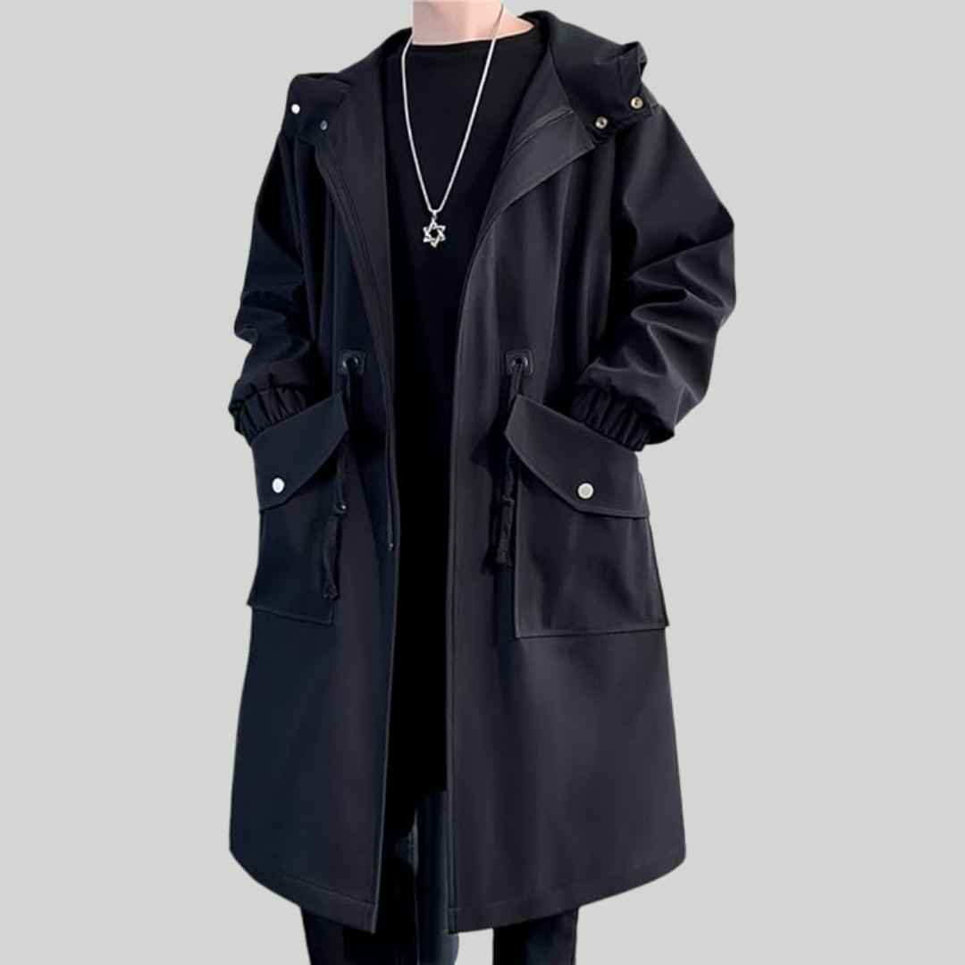 ゆったり厚手中わた入りロングコート