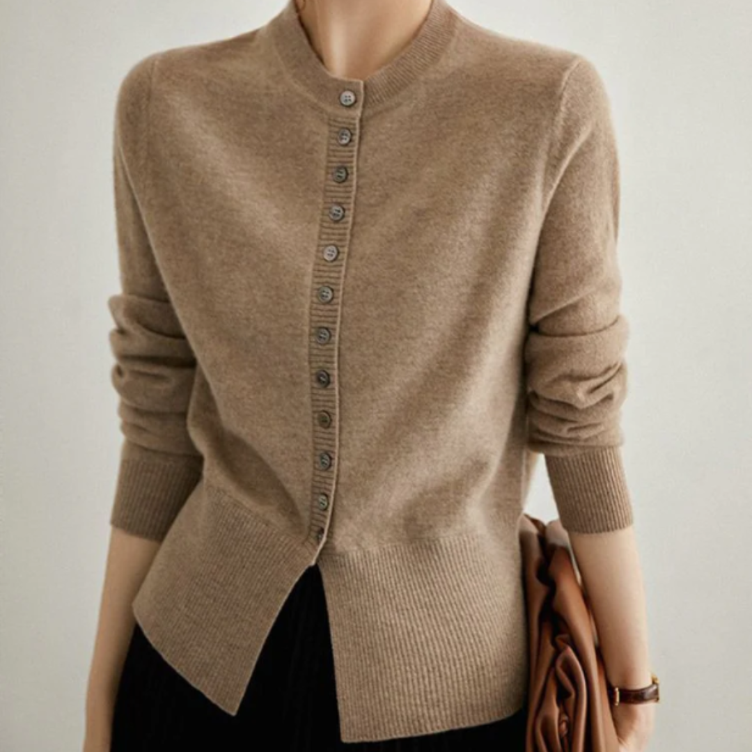 カジュアル・ニット・ボタン・カーディガン