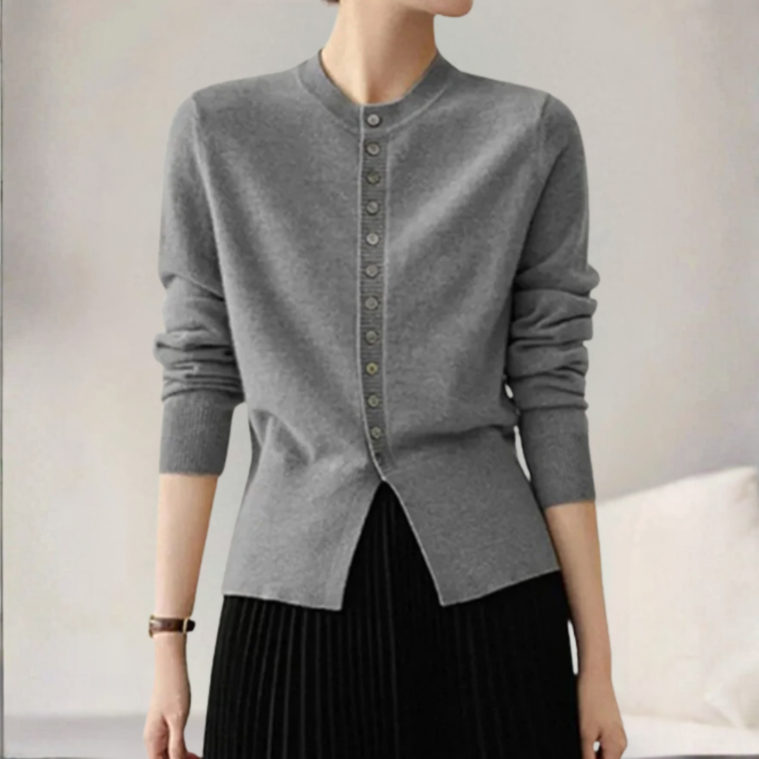 カジュアル・ニット・ボタン・カーディガン