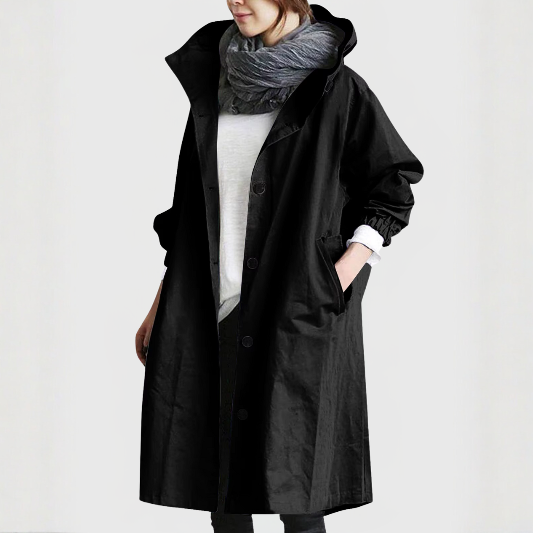 エレガントな防水トレンチコート