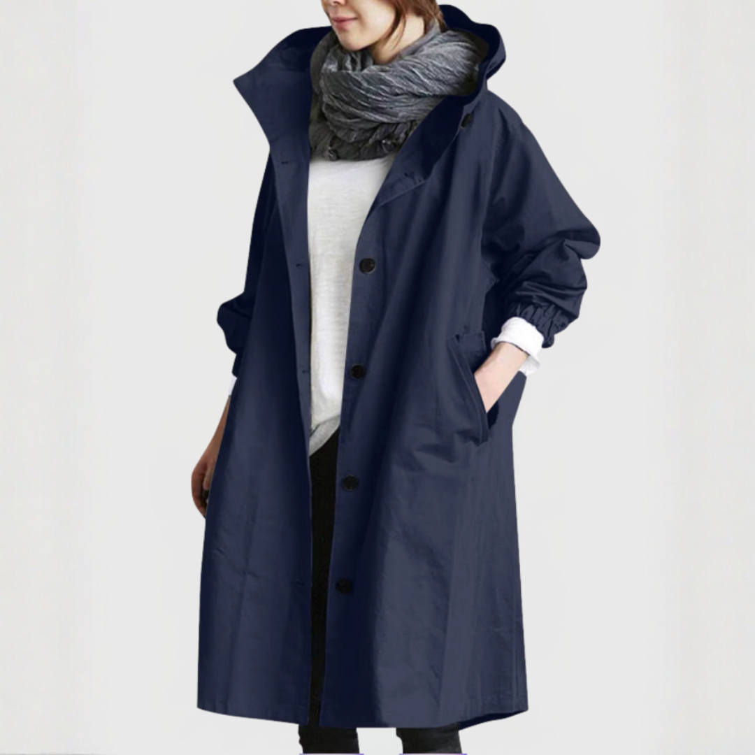 エレガントな防水トレンチコート