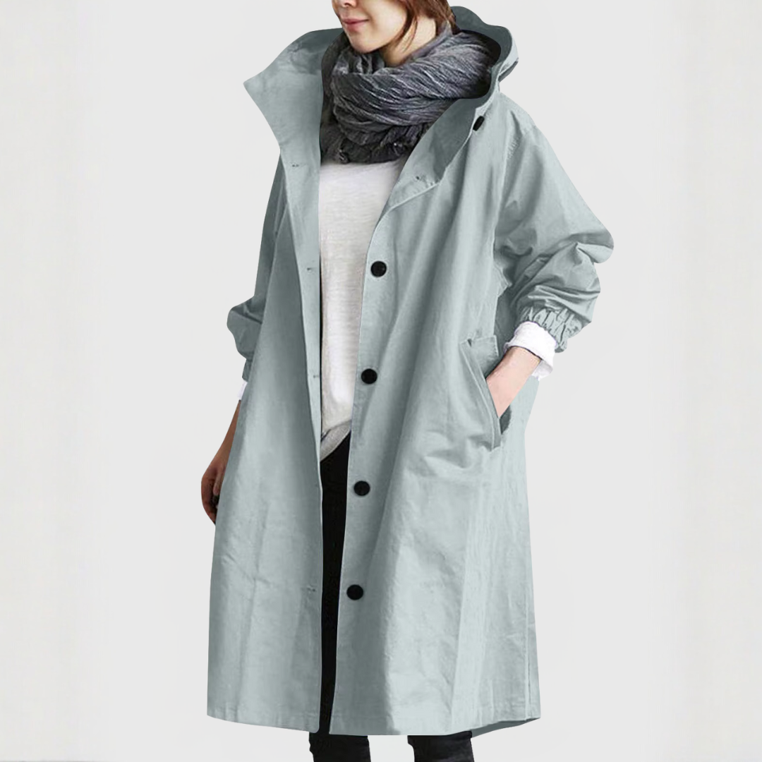 エレガントな防水トレンチコート