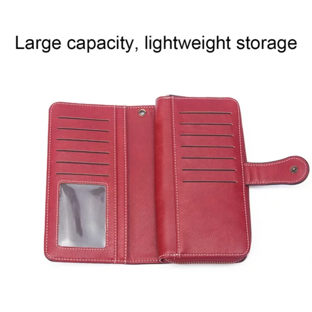 レザー財布(リストバンド付き)| 大容量