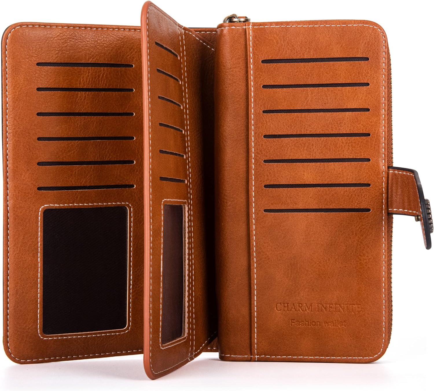 レザー財布(リストバンド付き)| 大容量