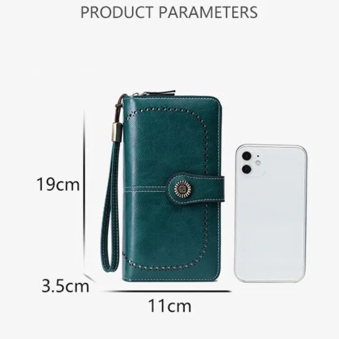 レザー財布(リストバンド付き)| 大容量