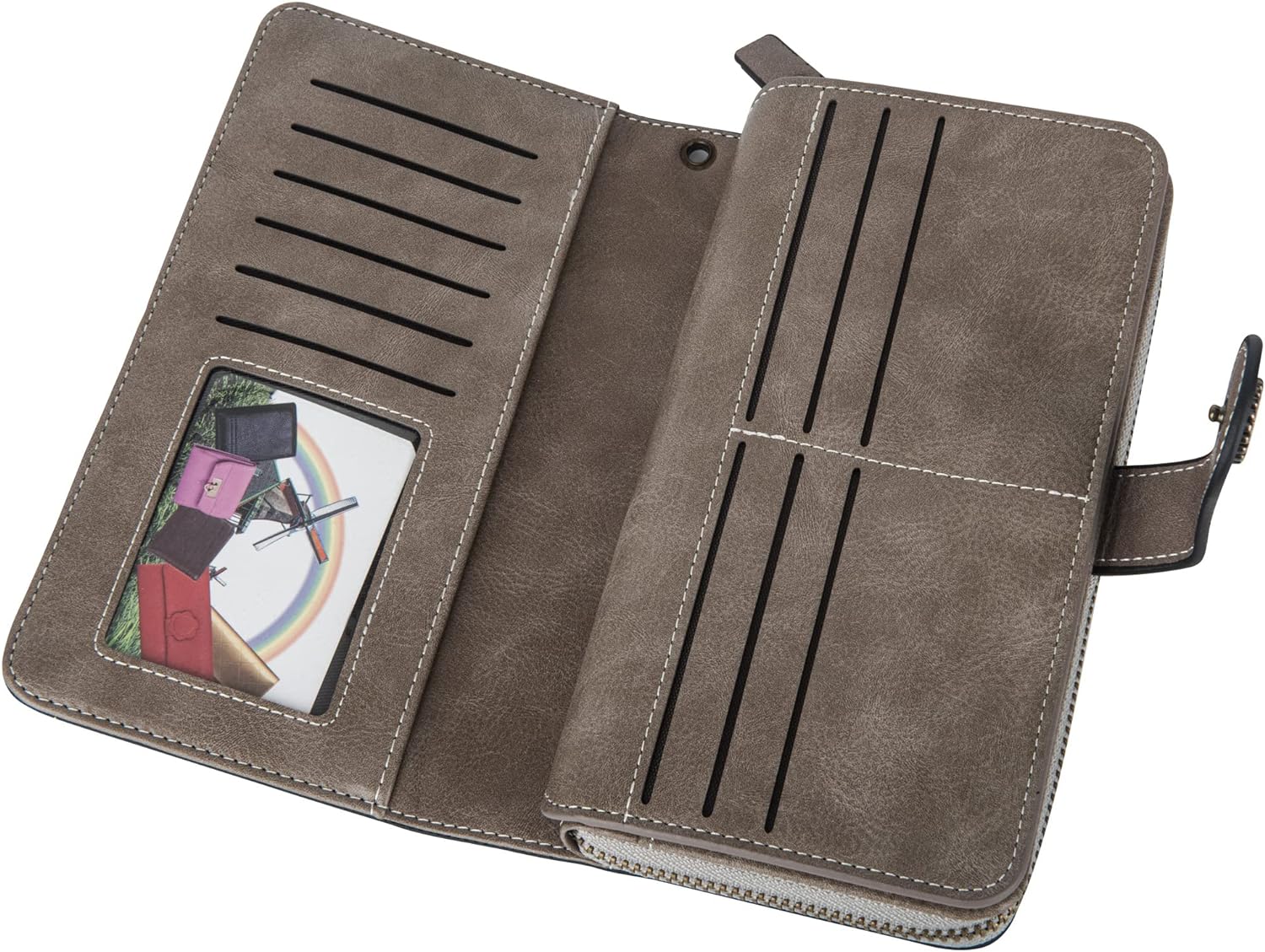 レザー財布(リストバンド付き)| 大容量