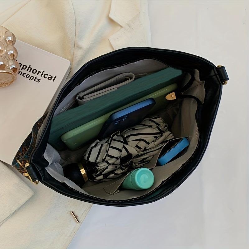 大容量のエレガントなショルダーバッグ