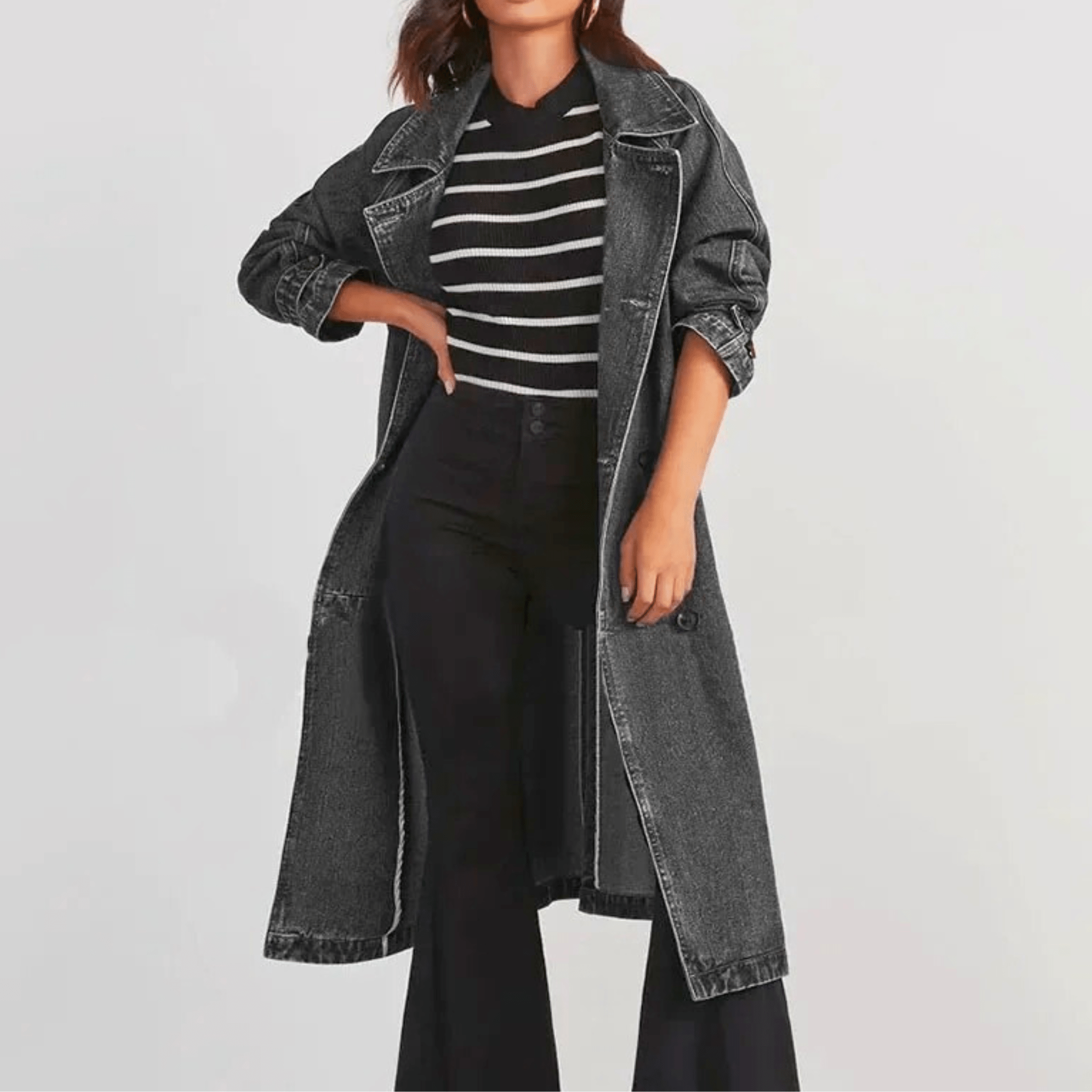 ビバベル デニム トレンチコート