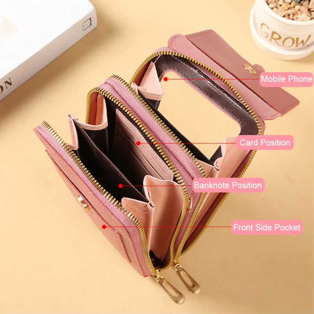 ソニアレザー電話ポーチ | スタイリッシュ&モダン