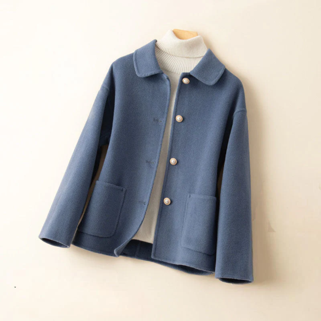 カシミア無地ジャケット
