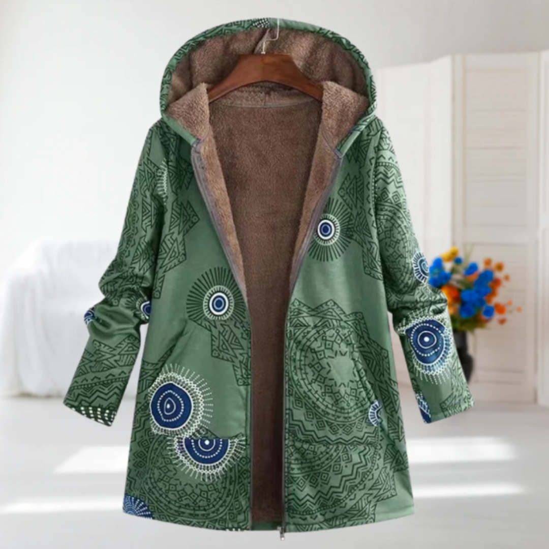 グリーン・ラウンド・エレガント・ミッドシーズン・コート