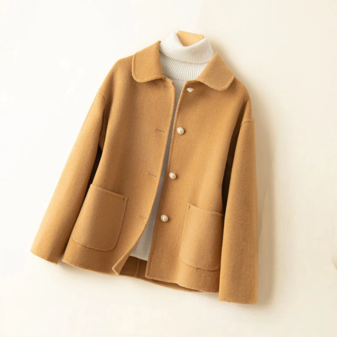 カシミア無地ジャケット