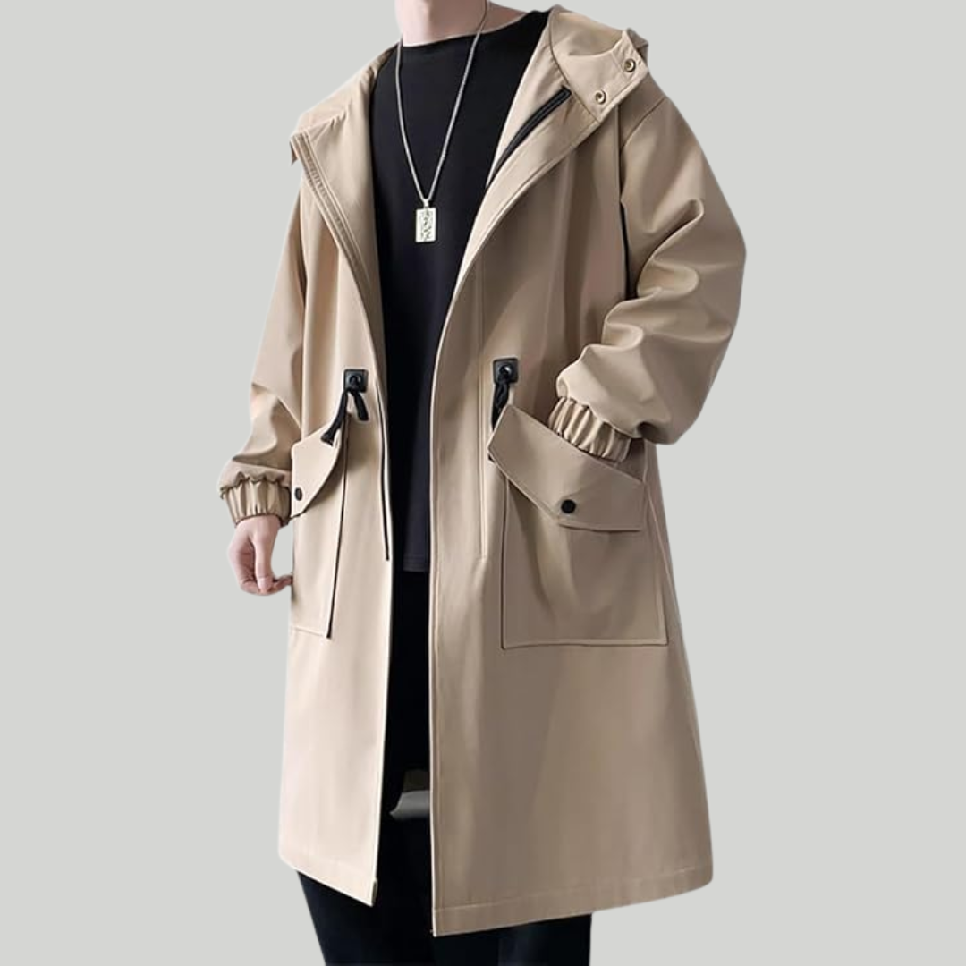 ゆったり厚手中わた入りロングコート