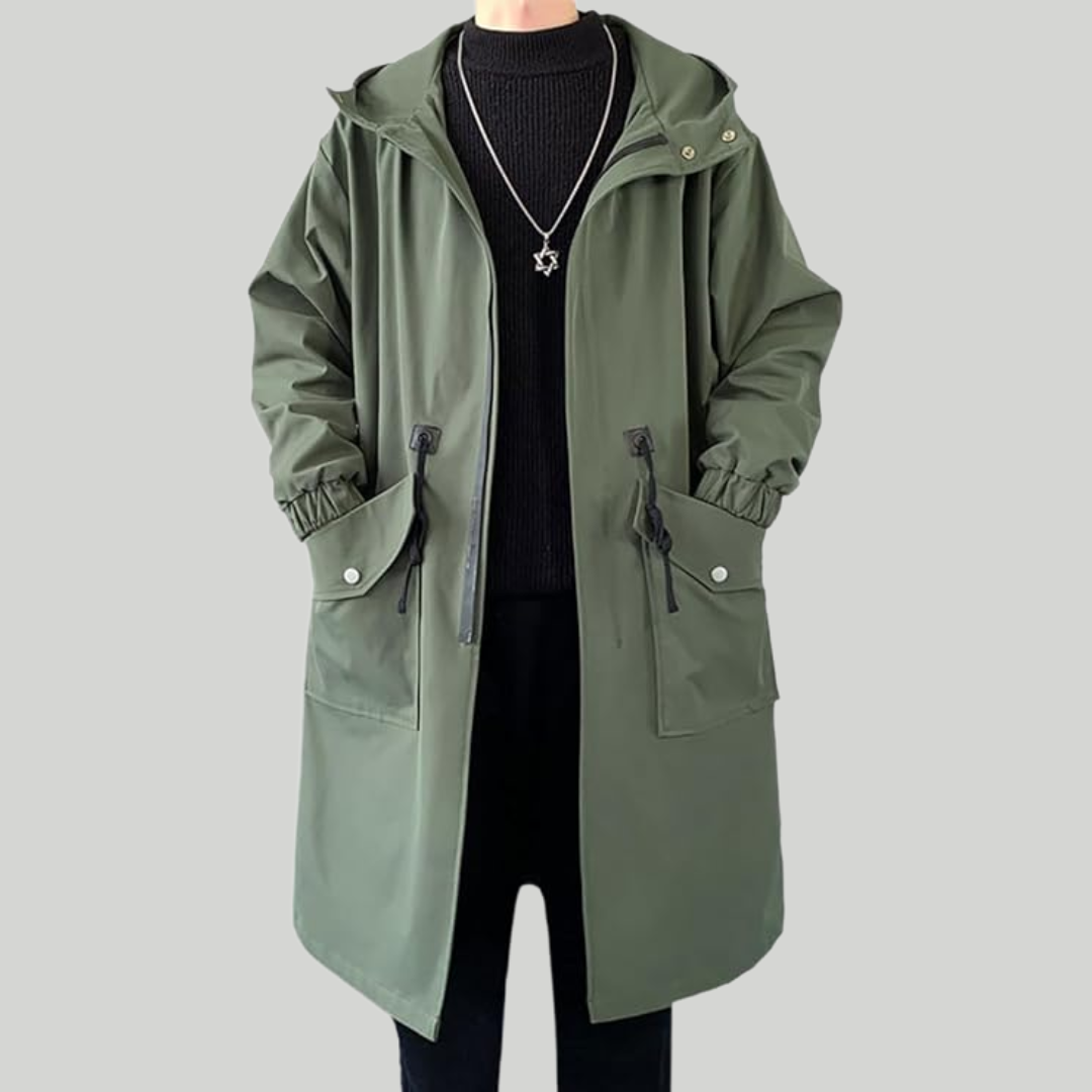 ゆったり厚手中わた入りロングコート