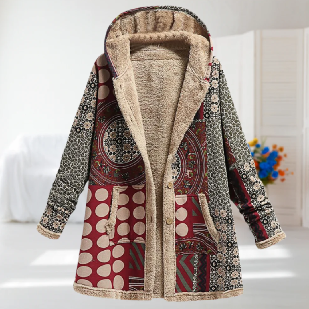 グレーのエレガントなミッドシーズン・コート