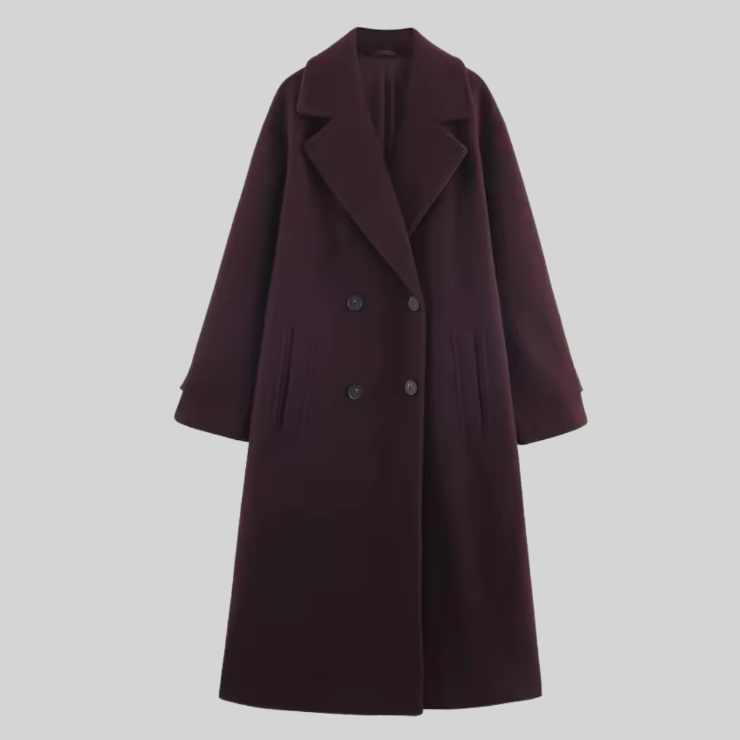 長袖ダブルブレスト・コート