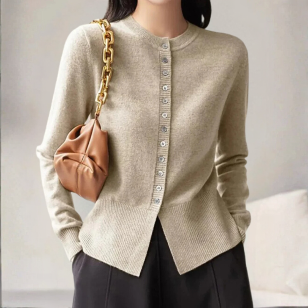 カジュアル・ニット・ボタン・カーディガン