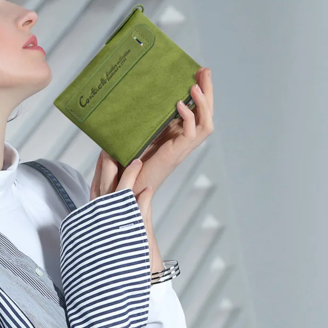 ダブルジッパーのコンパクト財布 | 実用的でスタイリッシュ