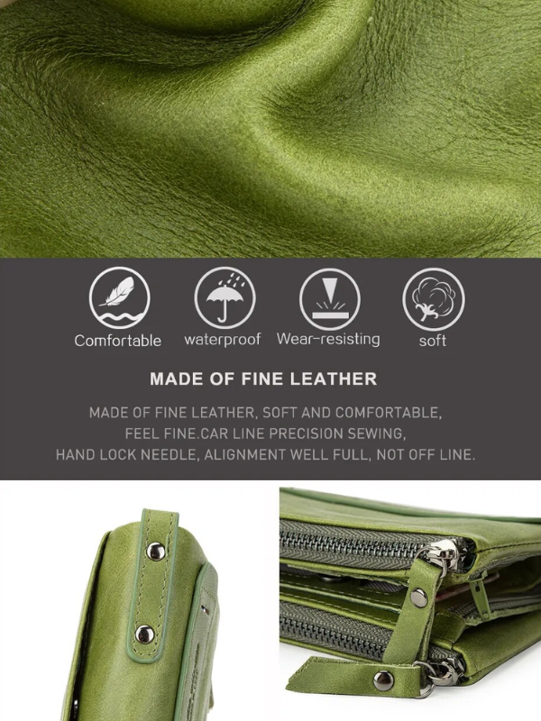 ダブルジッパーのコンパクト財布 | 実用的でスタイリッシュ