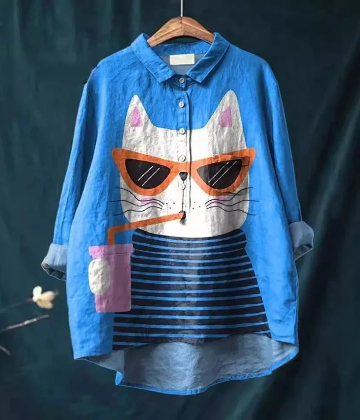 猫アートシャツ