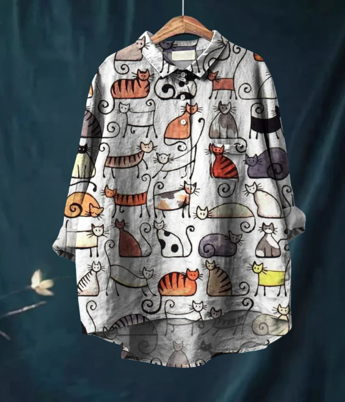 猫アートシャツ