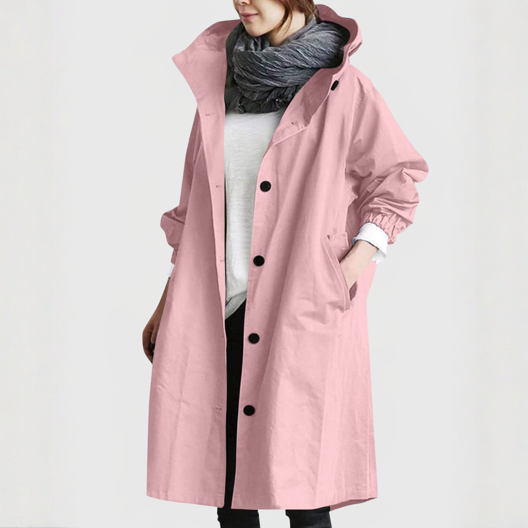 エレガントな防水トレンチコート