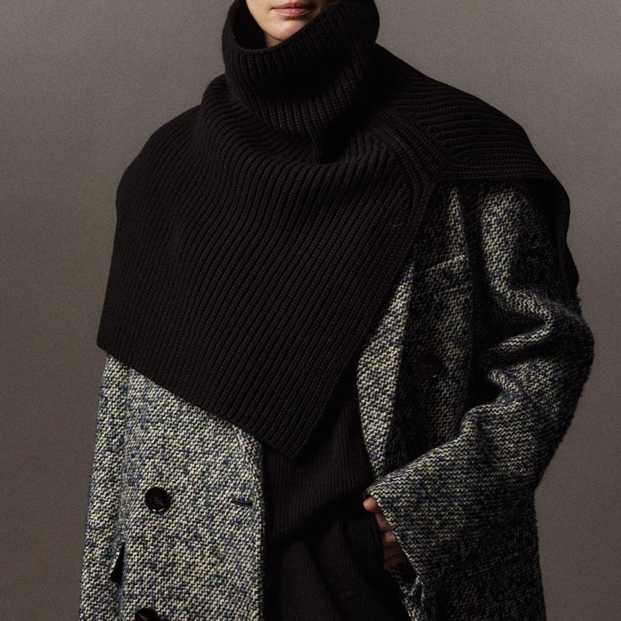 エレガントで快適な無地ニット女性用スカーフ