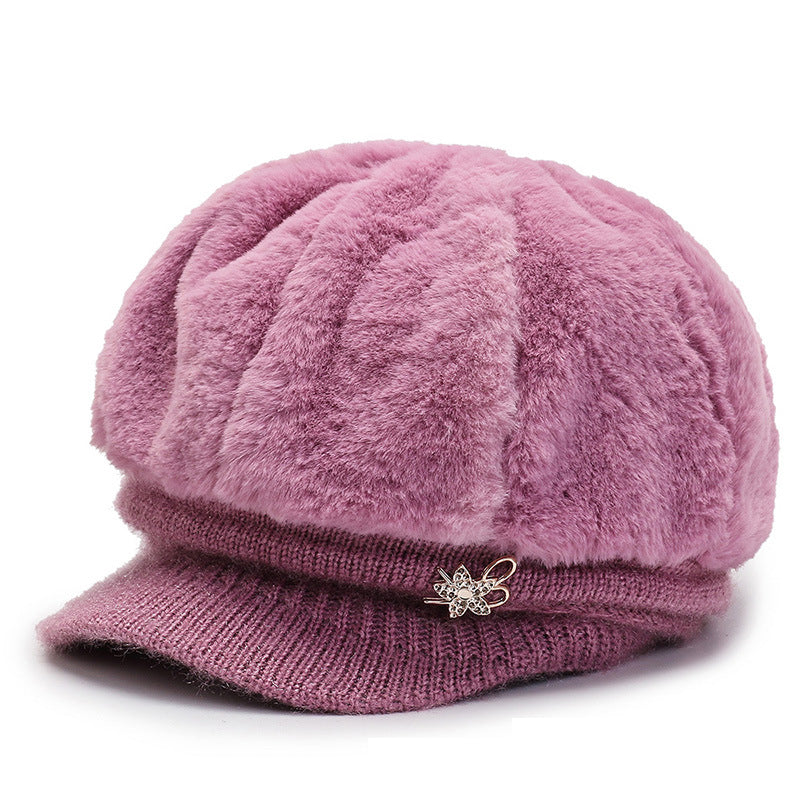 今冬用の暖かい女性用プラスチックニットキャップ