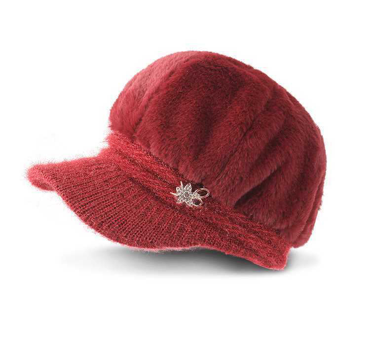 今冬用の暖かい女性用プラスチックニットキャップ