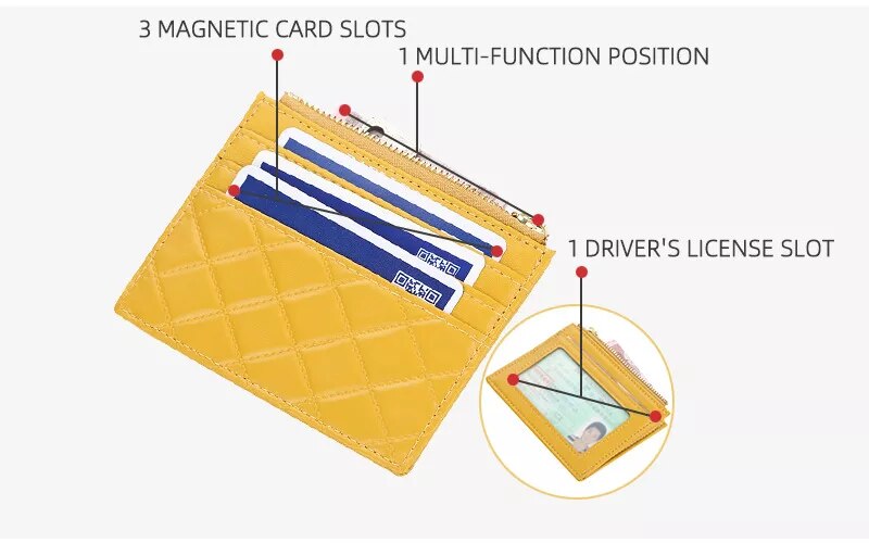 キルティングカードホルダー | コンパクト＆トレンディ