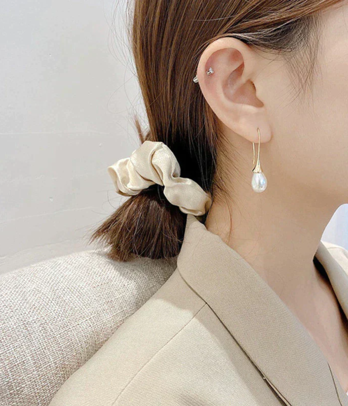 パールドロップピアス