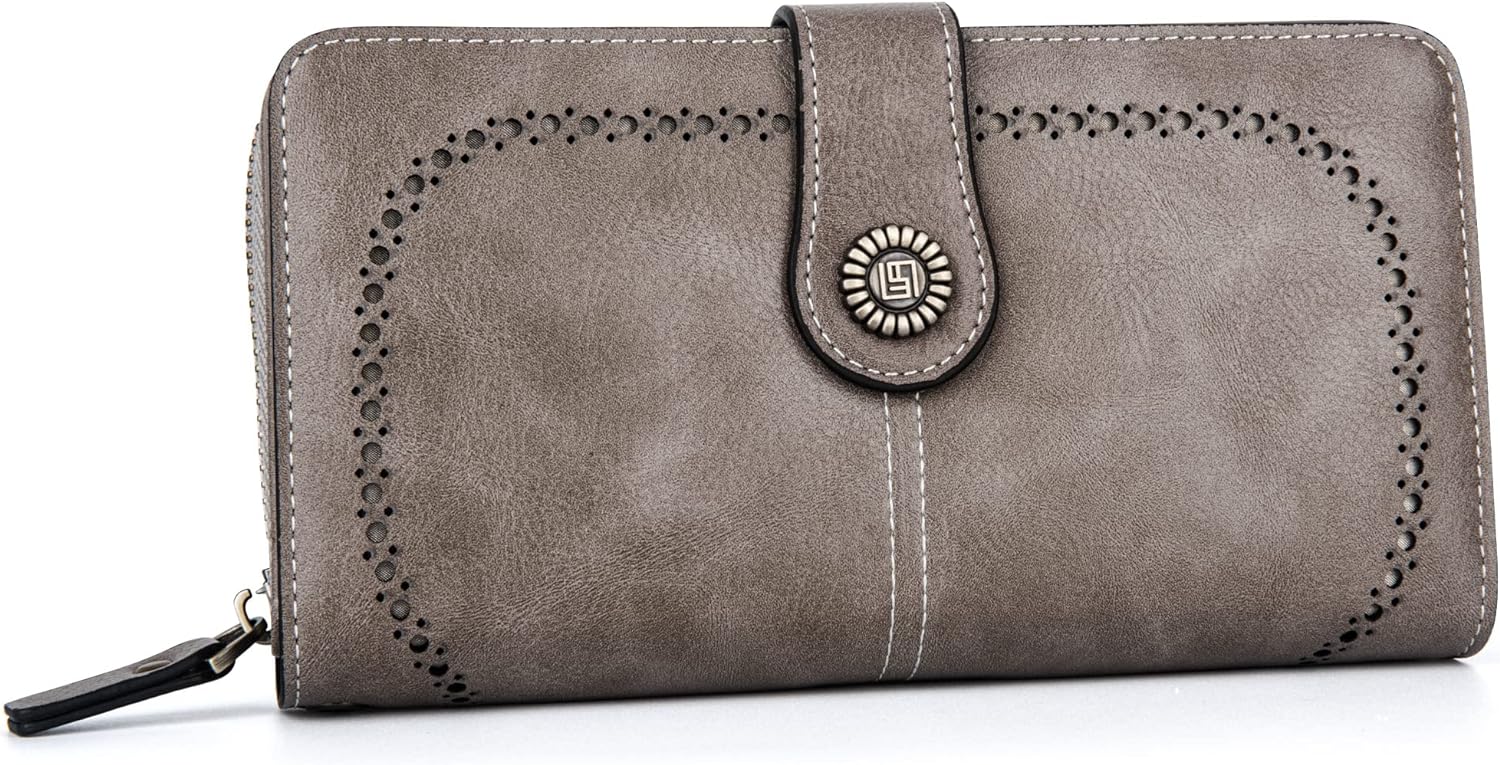 レザー財布（リストバンド付き）| 大容量