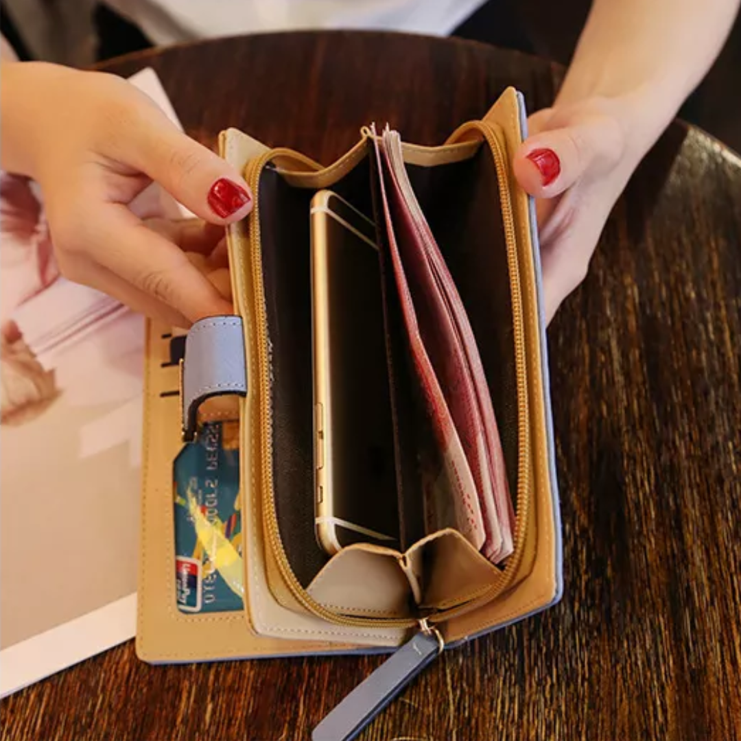 レザーゴールデンリーフ財布 | トレンディ＆便利