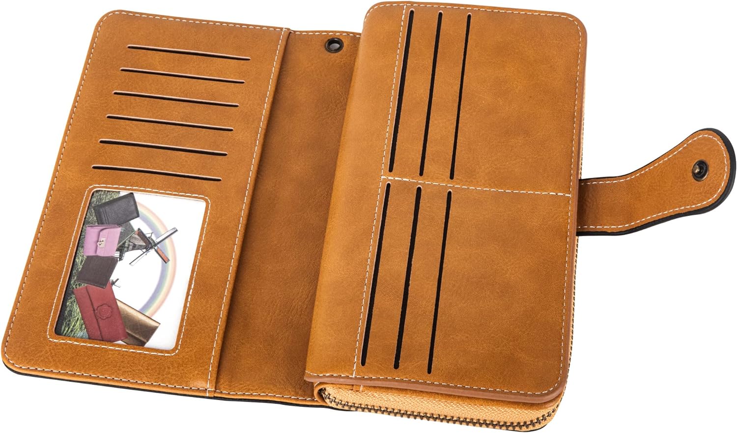 レザー財布（リストバンド付き）| 大容量