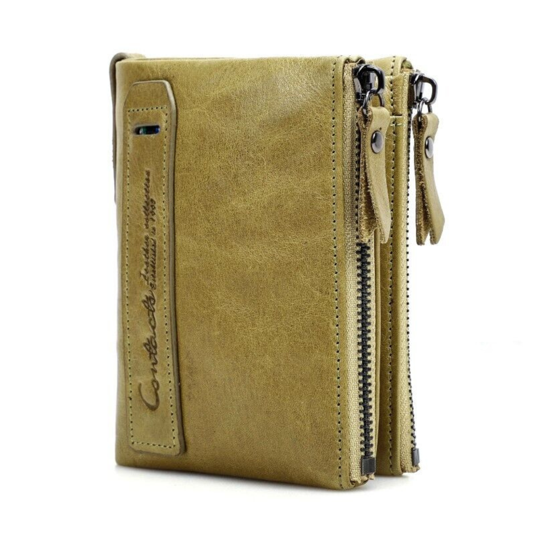 ダブルジッパーのコンパクト財布 | 実用的でスタイリッシュ